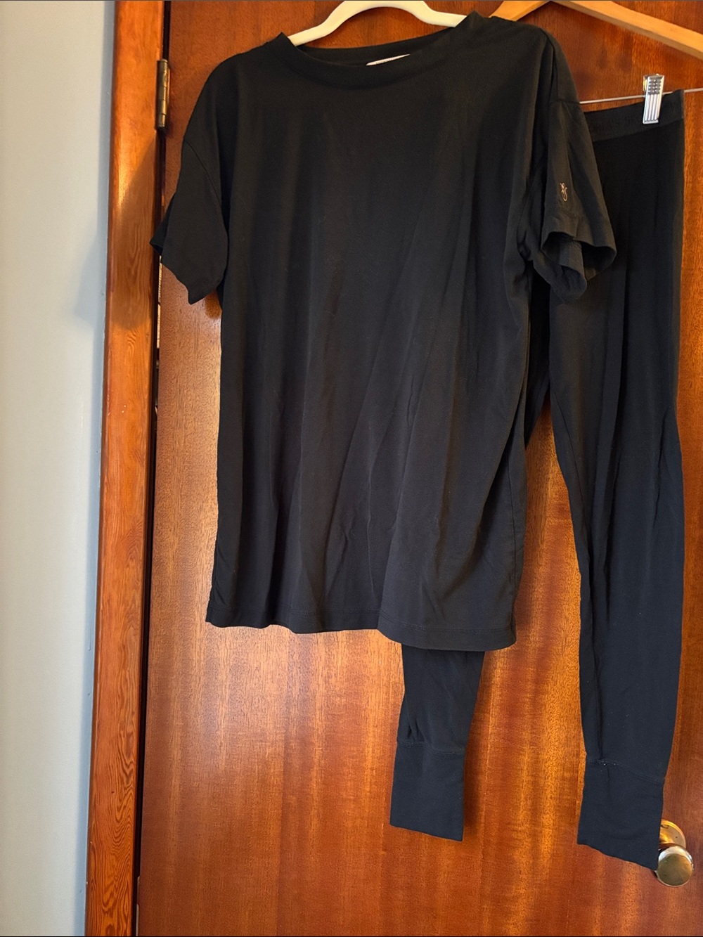 Victoria’s Secret Sleep Set - Oversized Pyjama T Shirt & Leggings XS Short Black
